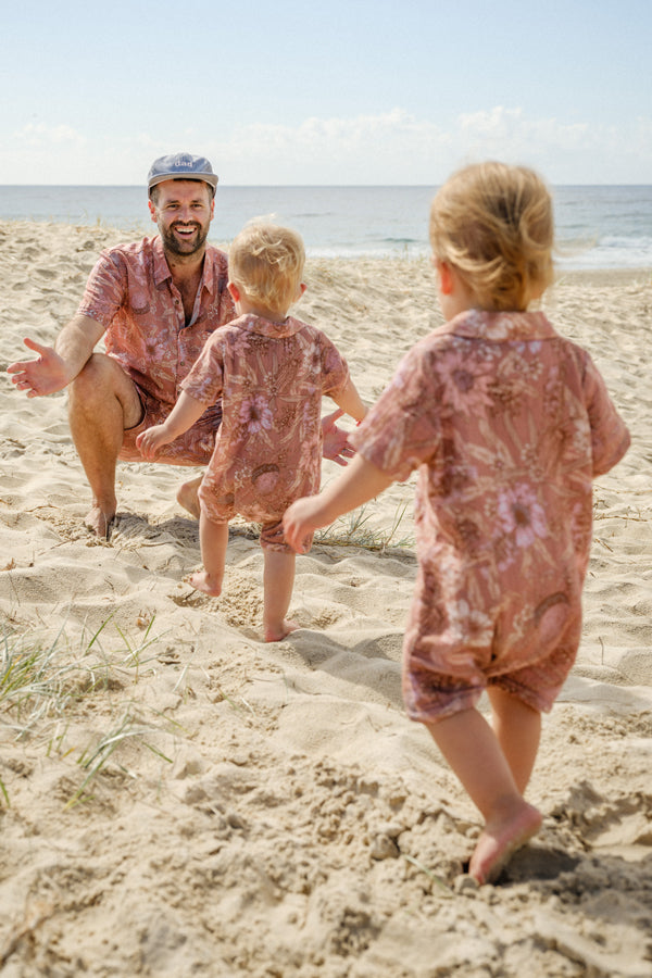 Kids Onesie - Byron Banksia Rust