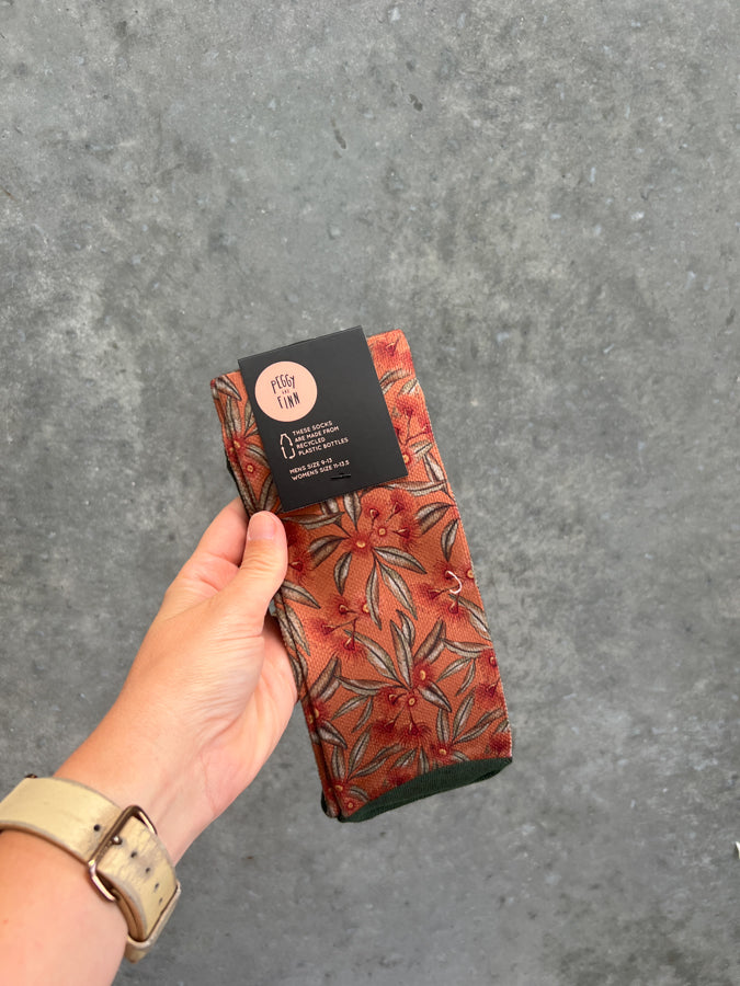 Sample Sale - Flowering Gum Terracotta Socks