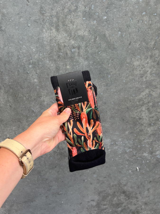 Sample Sale - Grass Tree Black Socks