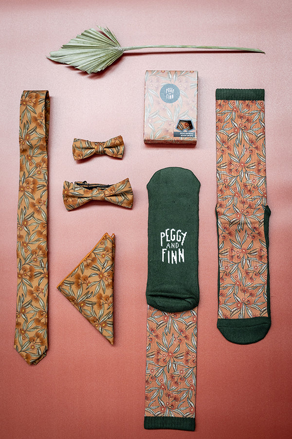 Wedding Bow Tie - Flowering Gum Terracotta