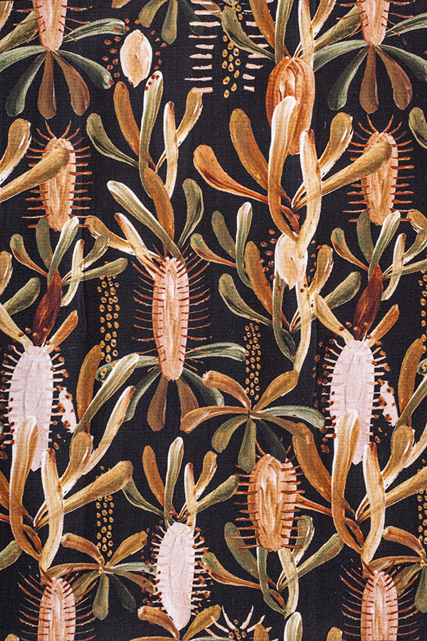 Wedding Tie - Grass Tree Black