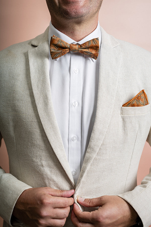 Wedding Bow Tie - Flowering Gum Terracotta